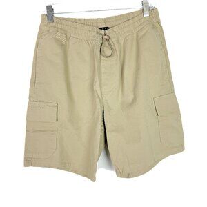 NWOT ASOS Design Slim Cargo Shorts Twill Drawstring Khaki Size Small S NEW